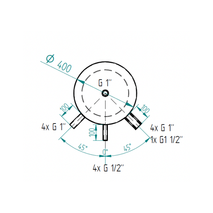 Akumulační nádrž 200l KXT0, d400