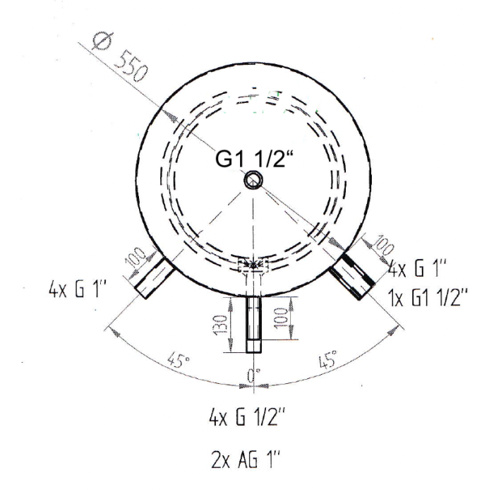 Akumulační nádrž 300l KXT1, d550